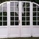 Oak arched bay window door H219xW267,5 small tiles