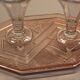 Art-deco pink glass top