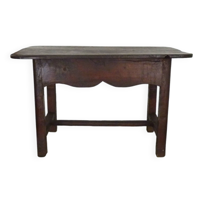 Table de travail à tiroir, table d'atelier, table à manger en bois. XVIIIème