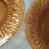 Vereco Sunflower amber plates – 8 vintage pieces (4 dinner plates, 4 dessert plates)