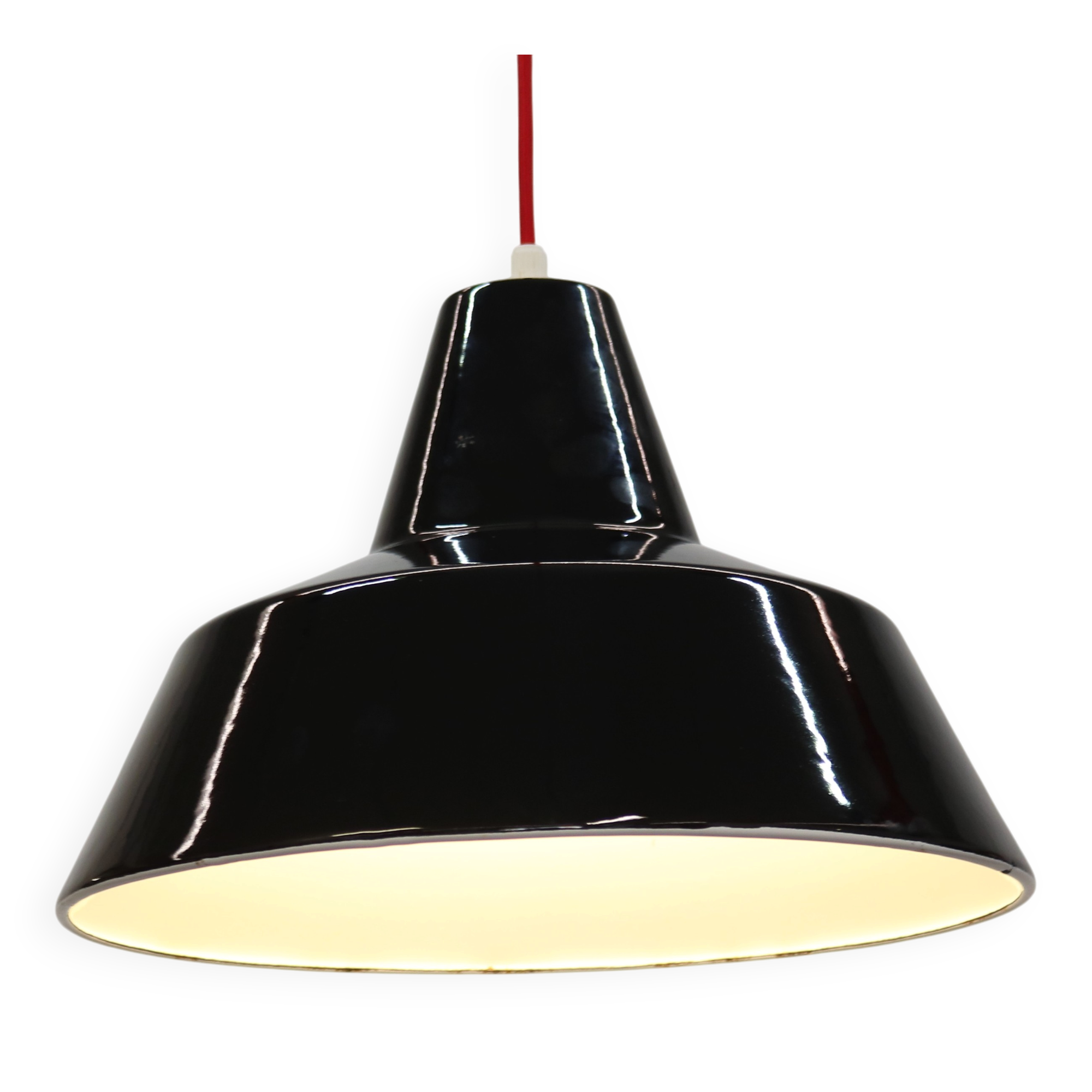 Danish industrial pendant lamp by **Louis Poulsen**, model **Vaerksteds**