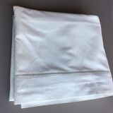 Old white sheet plain openwork edges