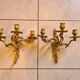 Paire d'appliques en bronze doré style Louis XV