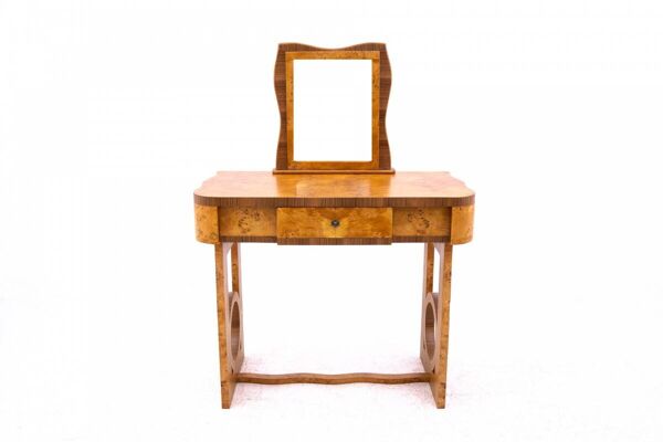 Coiffeuse Art Déco, Pologne, milieu du 20e siècle. Après rénovation.