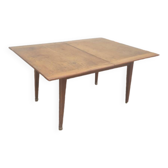 Rustic farm table called "Portefeuille" in solid oak 19th - 1m48x1m08