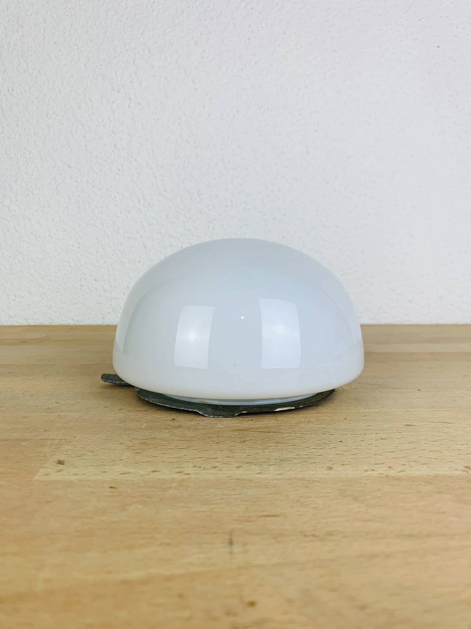 Vintage half-sphere opaline ball wall light