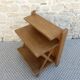 Light wood bedside table with crossbars and 3 shelves, around 1950.