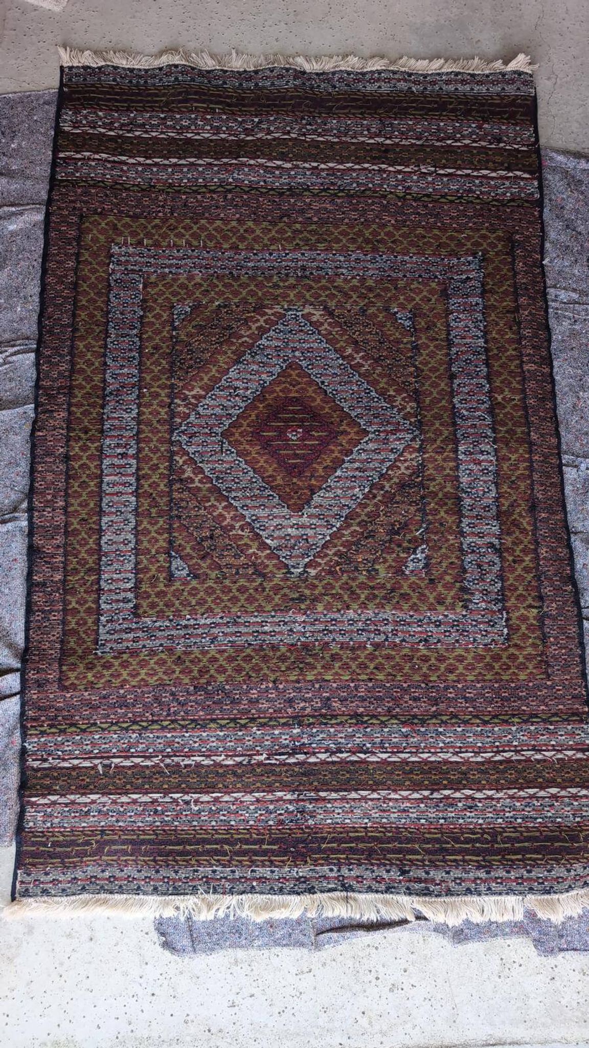 Handmade Afghan rug made with a needle – 175 × 135cm