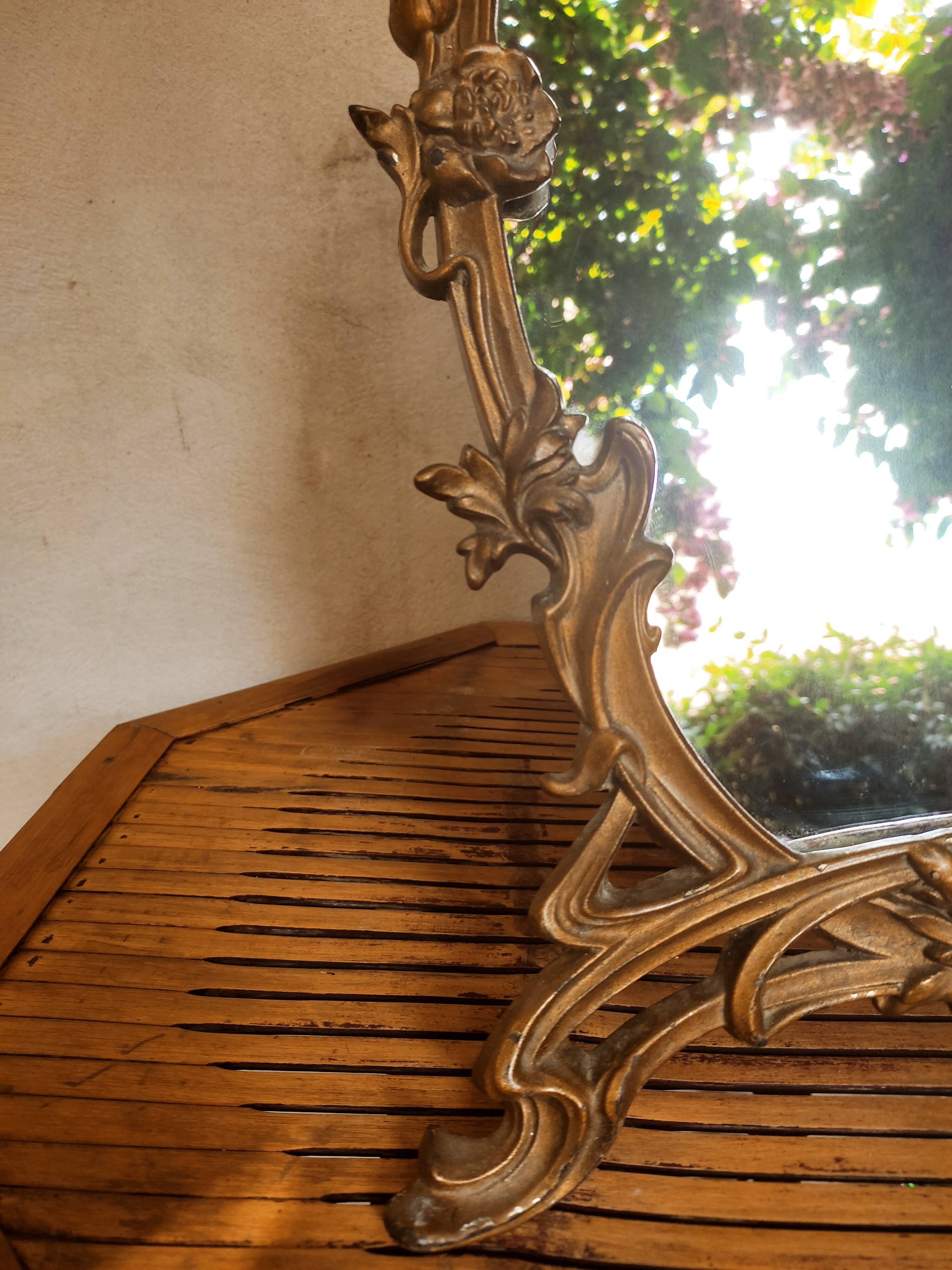 Art Nouveau table mirror