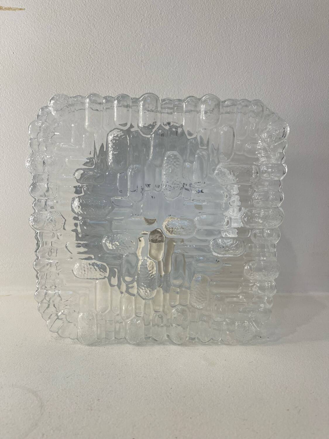 Molded glass ceiling light, 1970