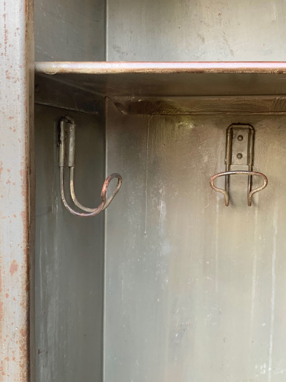 1940s industrial workshop locker room