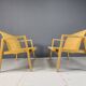 Mid-century plywood benches in the manner of Alvar Aalto, 1960 - set of 2