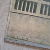 Painting on a plaque: Alsatian house