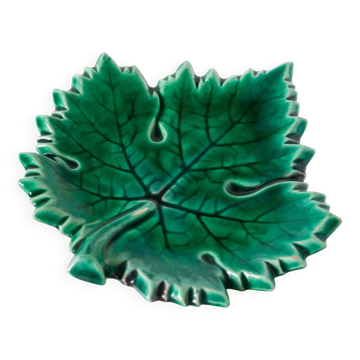 Green ceramic / slip pocket emptier, Leaf model, Clam Ceramics