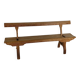 Victorian pitch pine short railway antique bench