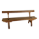 Victorian pitch pine short railway antique bench
