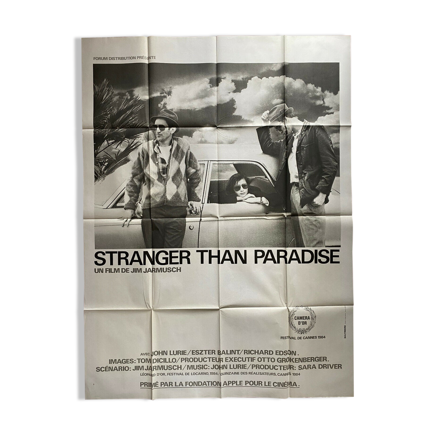 Original movie poster "Stranger than Paradise" Jim Jarmusch 120x160cm 1984