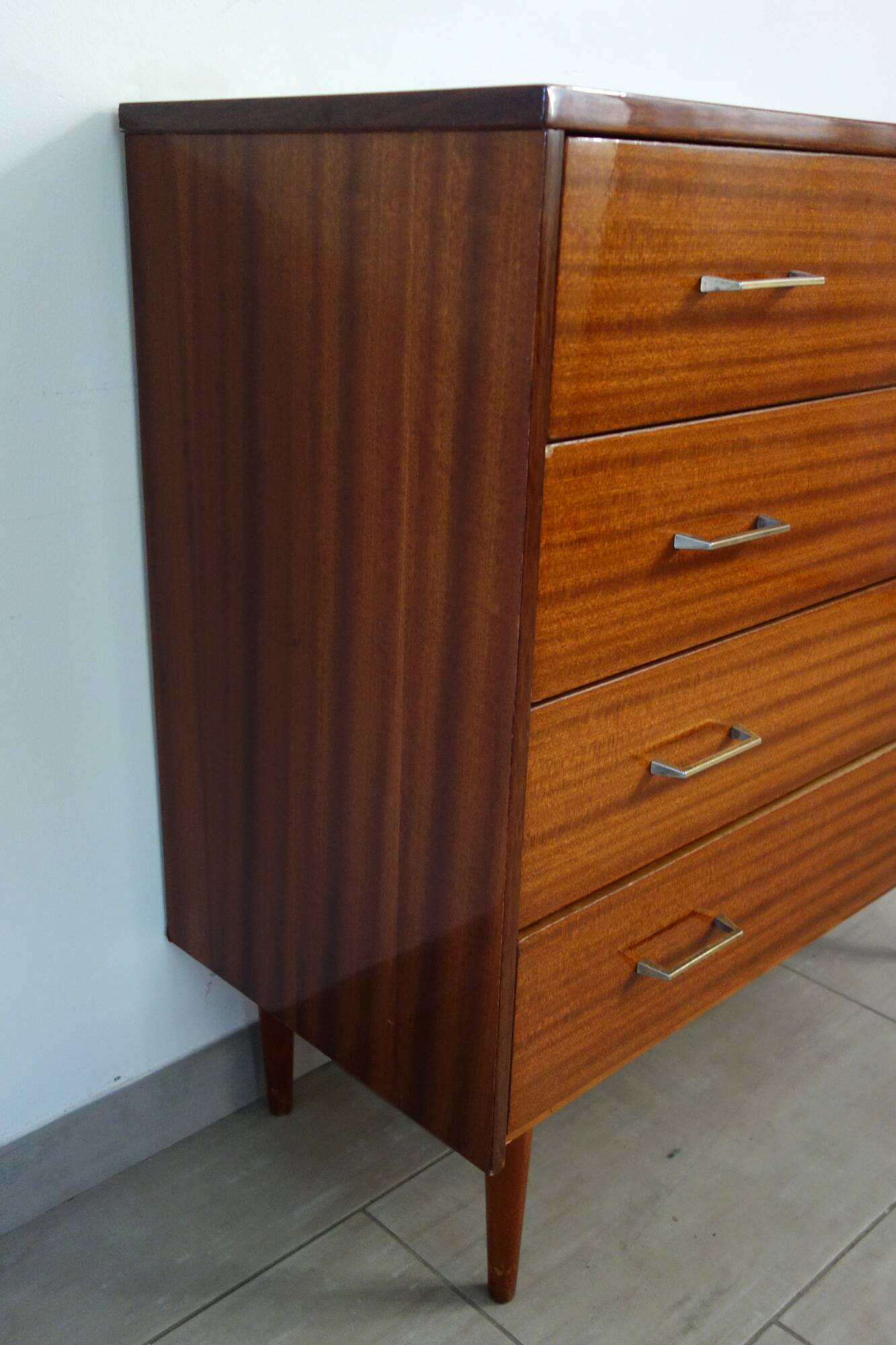 Commode bois 4 tiroirs vintage