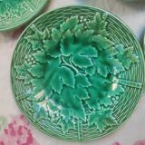 5 plates vine and basketry in slurry by Gien