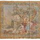 Wall tapestry featuring a pastoral scene.
