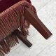 1970s, Danish highback armchair, red furniture velour, beech wood.