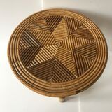 Rattan side table