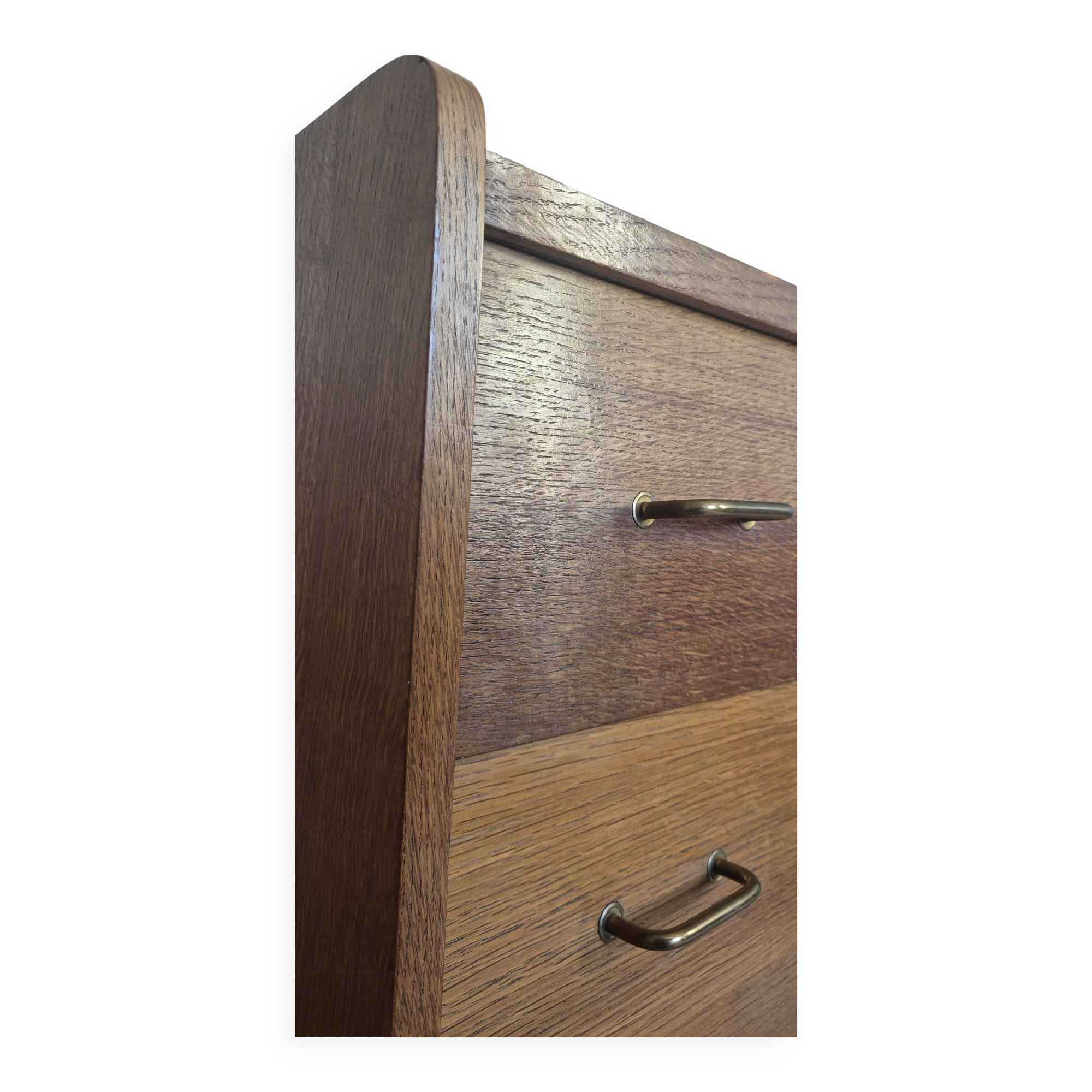 Vintage Scandinavian chest of drawers with compass feet