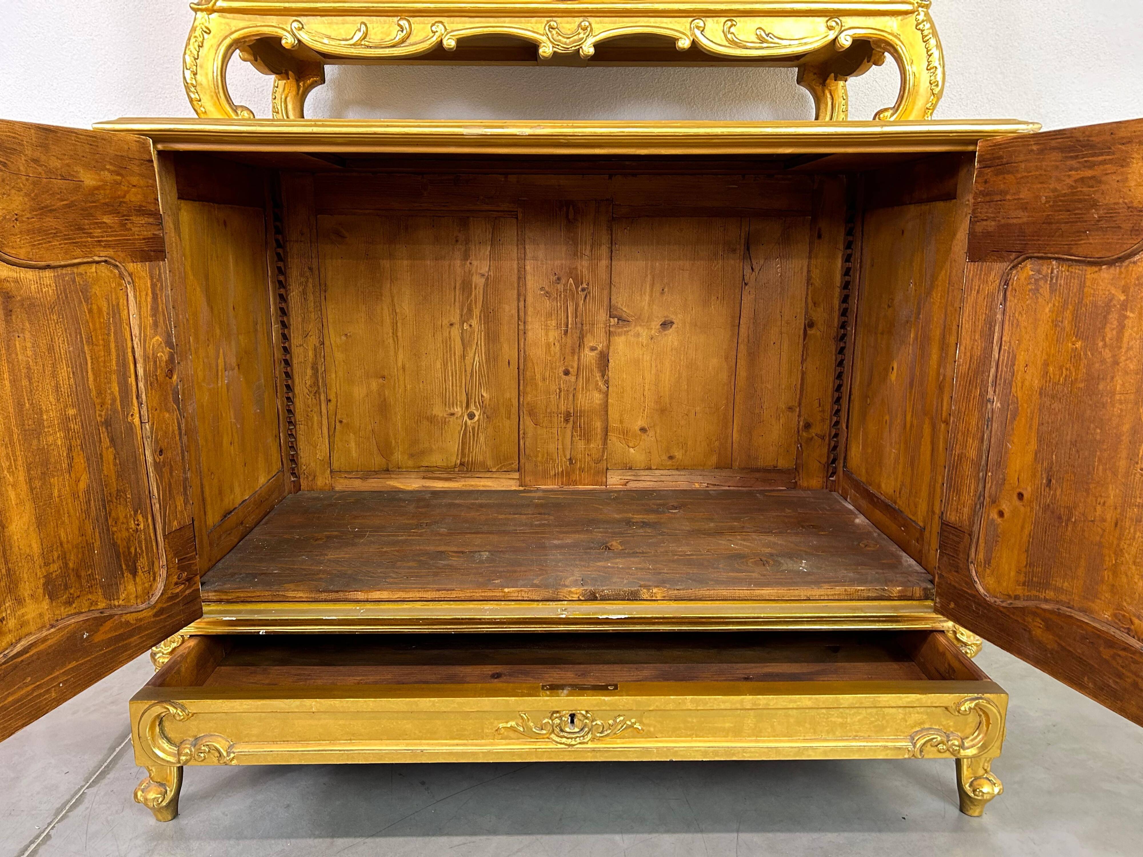 Enfilade Rococo dorée XVIIIe siècle