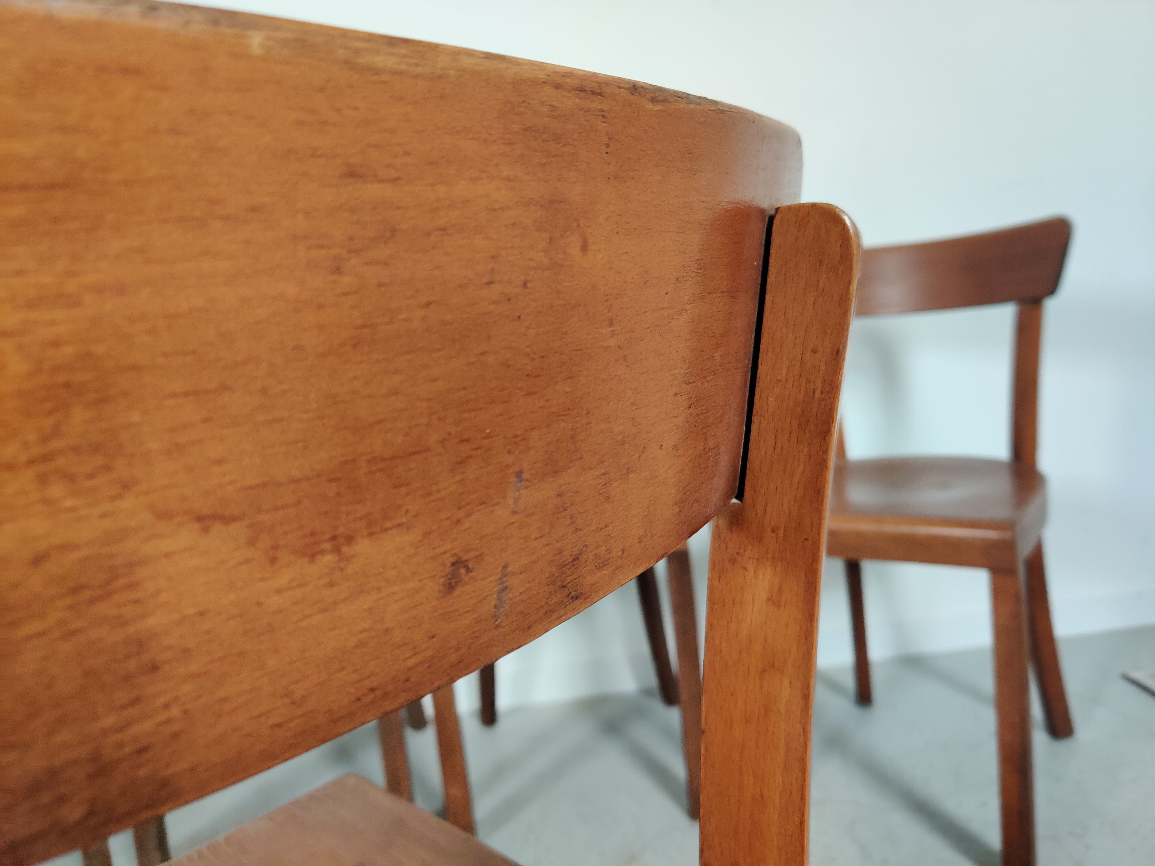 6 vintage bistro chairs, 50s/60s