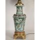 Early 20th century Chinese lamp, porcelain and gilt bronze
