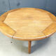 Table basse ronde en chêne danois, années 1960