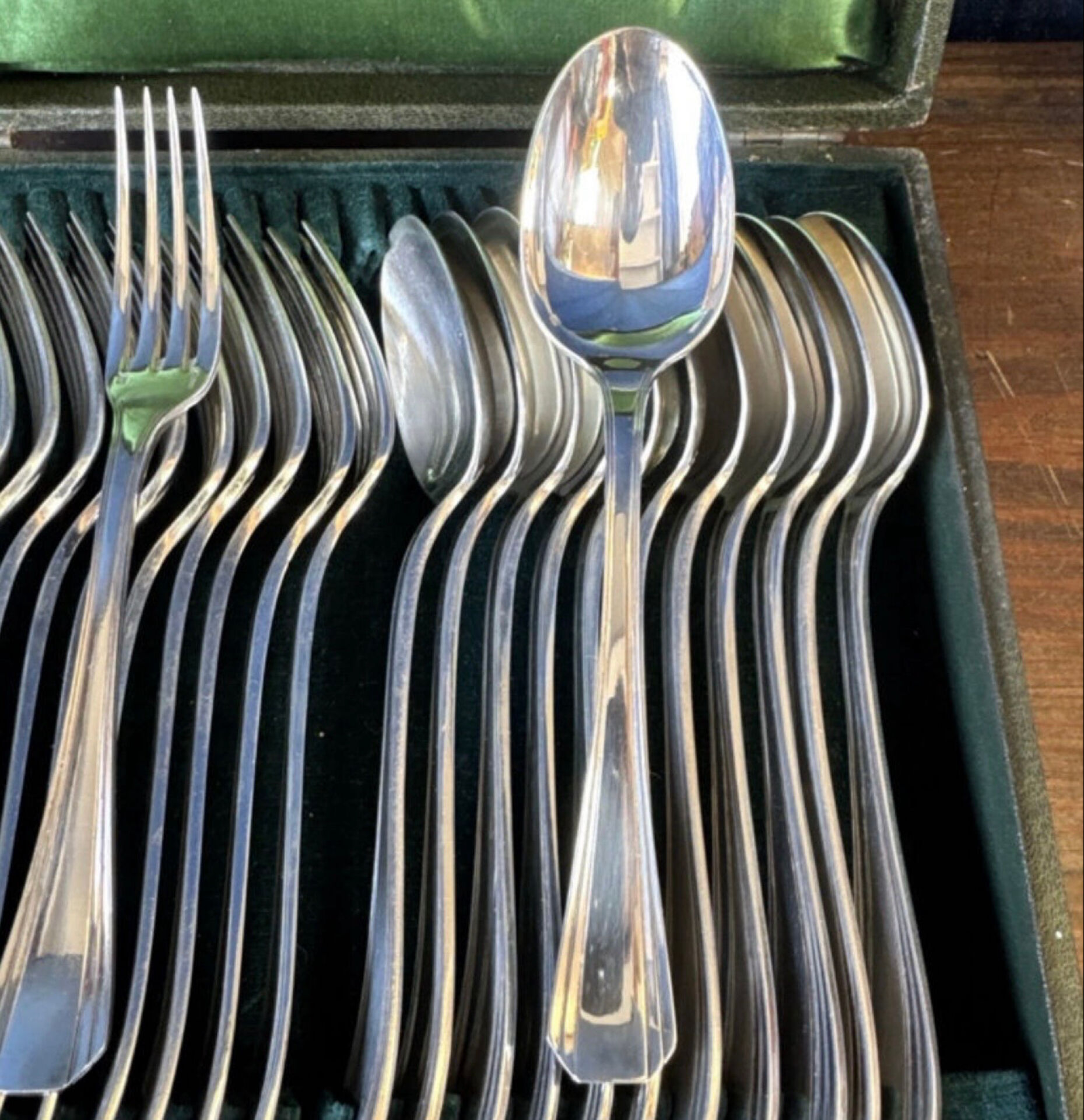 Christofle cutlery set model Boréal 24 pieces Silver-plated Metal Art D box
