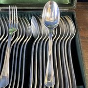 Christofle cutlery set model Boréal 24 pieces Silver-plated Metal Art D box
