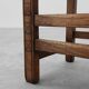 19th Century Spanish Hand-Carved oak Side Chair with Velour Seat