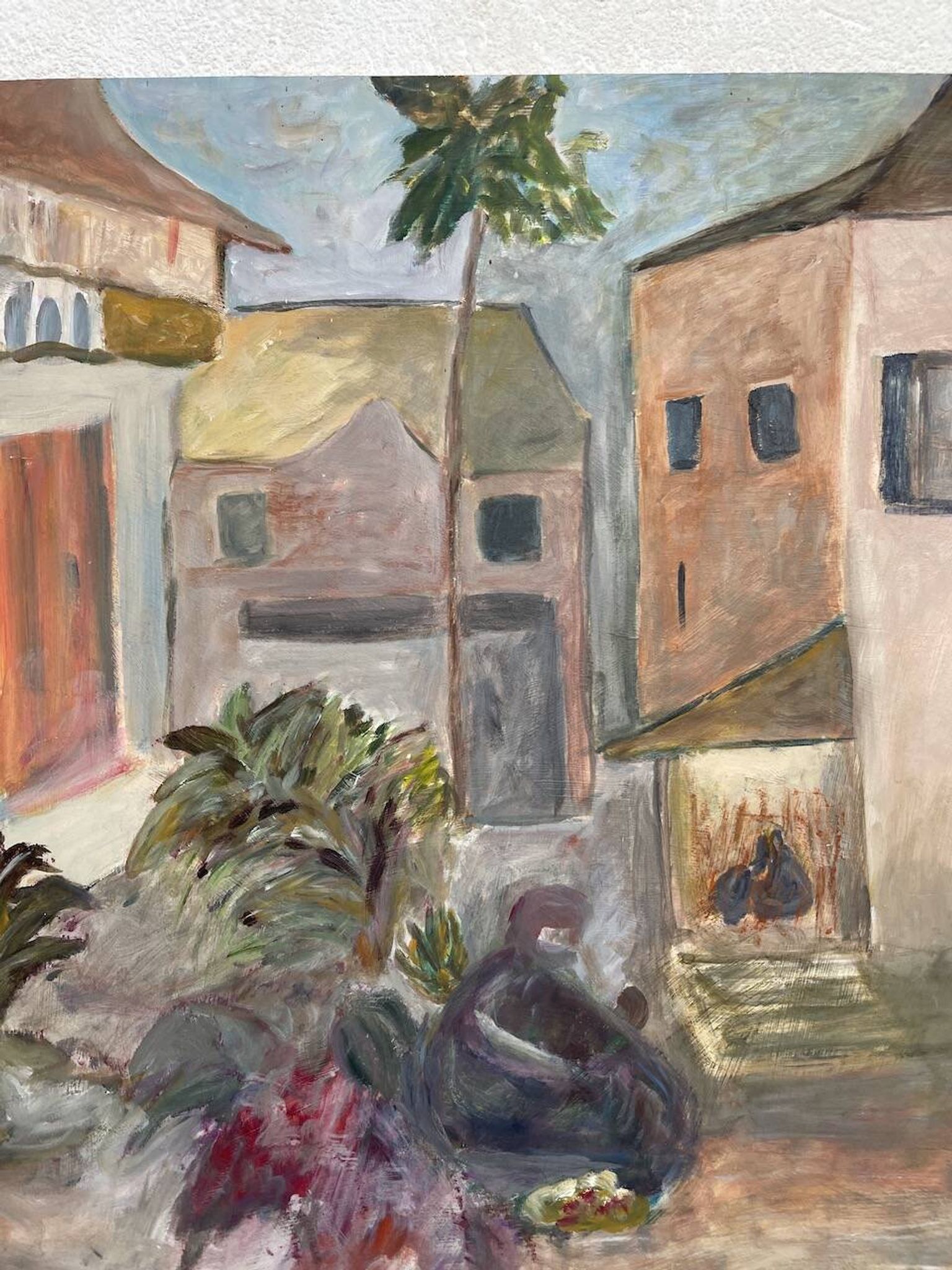 Huile sur panneau paysage