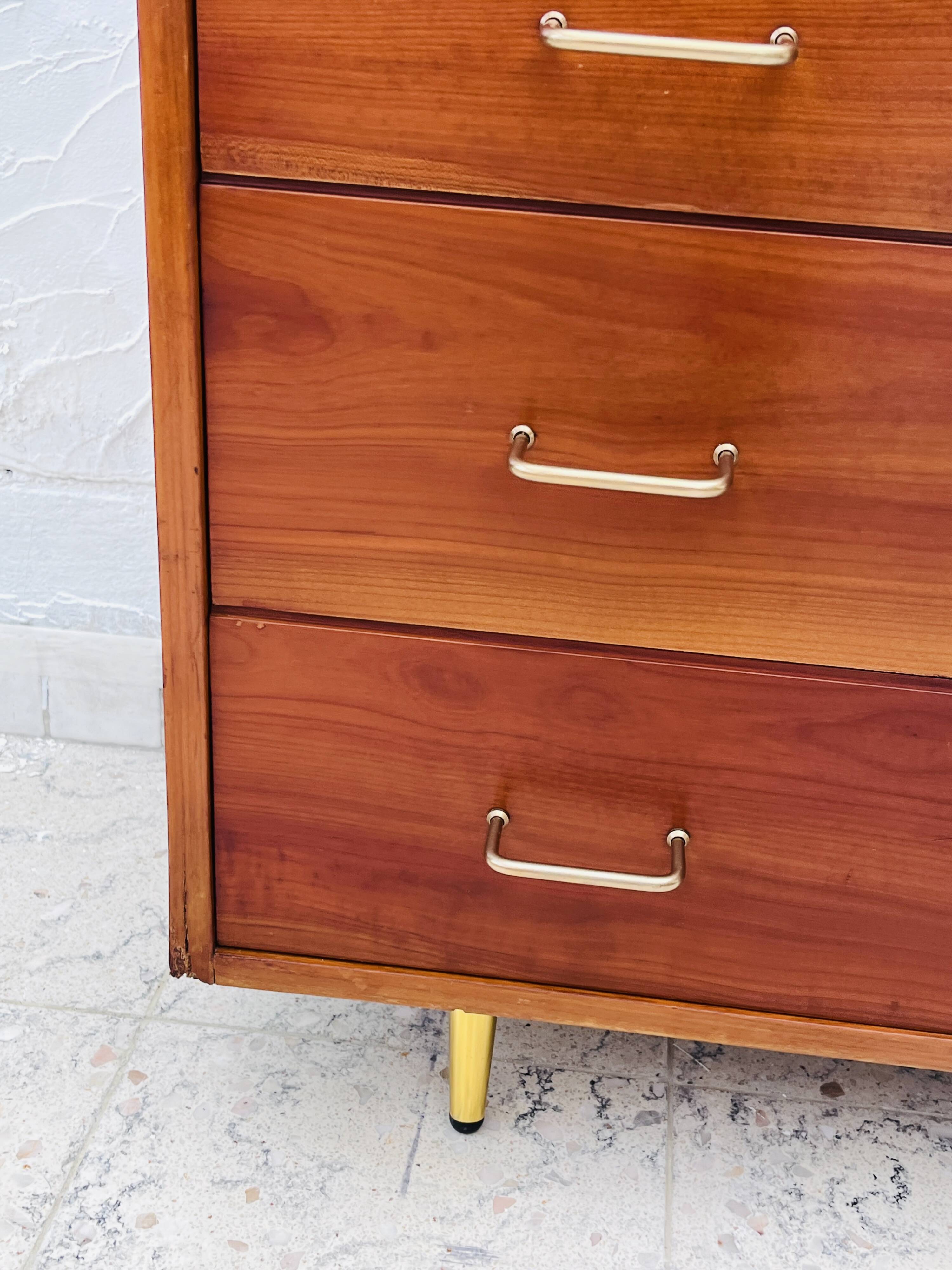 Teak chest of drawers