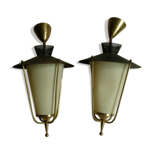 paire de lampes plafonniers