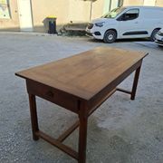 Rustic monastery farmhouse table, antique, 19th century, made of walnut.