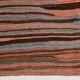 Tapis Kilim rayé rose et orange