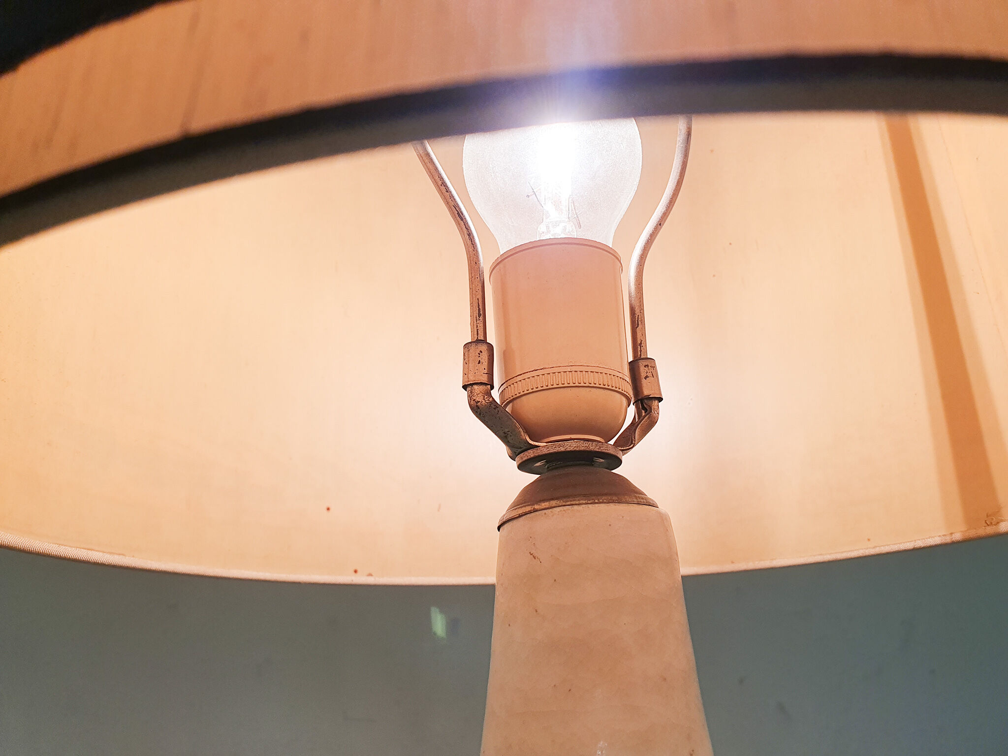 White ceramic table light by Mobach, The Netherlands, 1950's