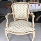 Paire de fauteuil laqué de style Louis XV
