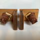 Pair of bookends owls wooden owls