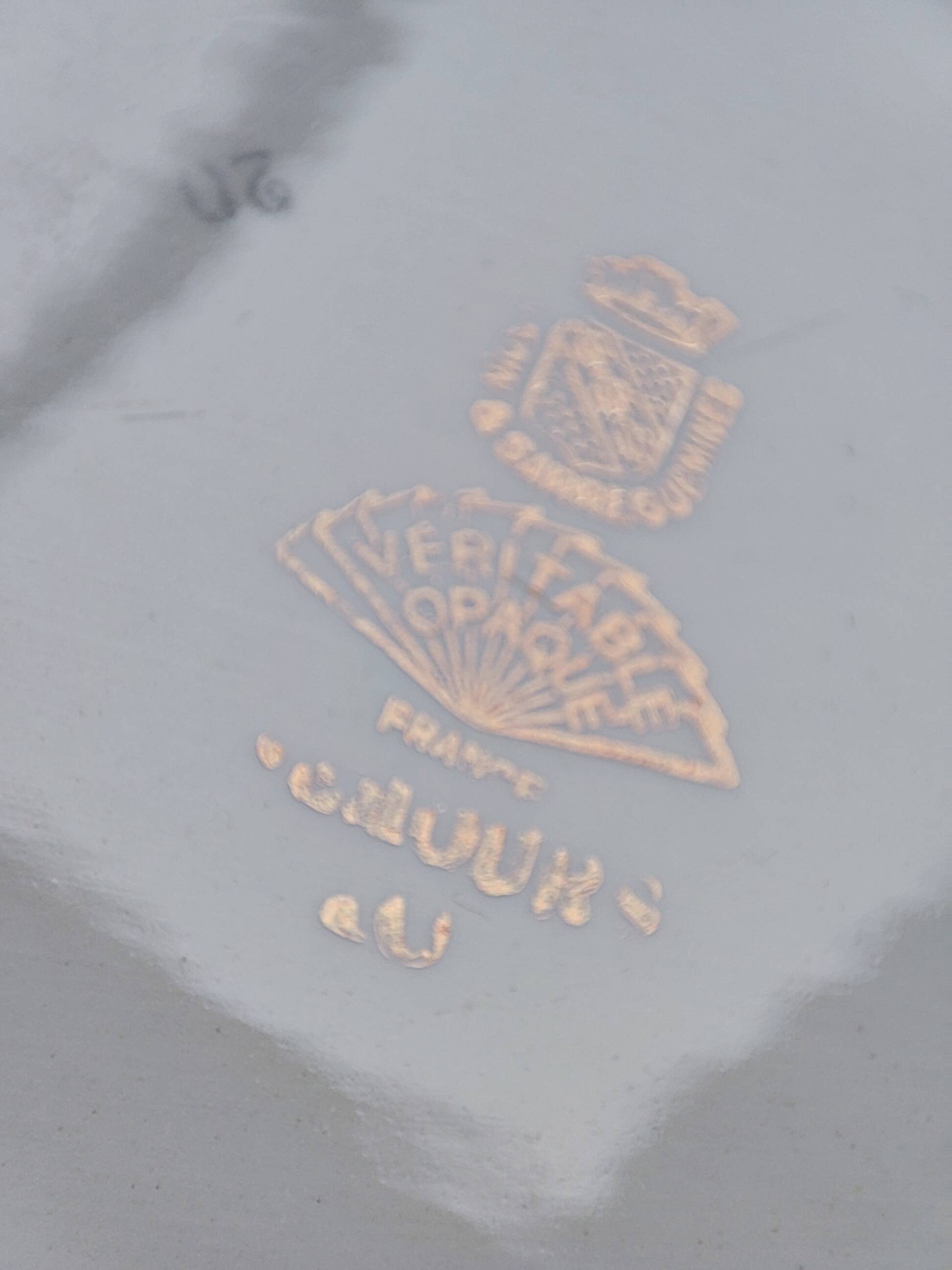 24-piece service Digoin & Sarreguemines Model "Nemours" Vintage