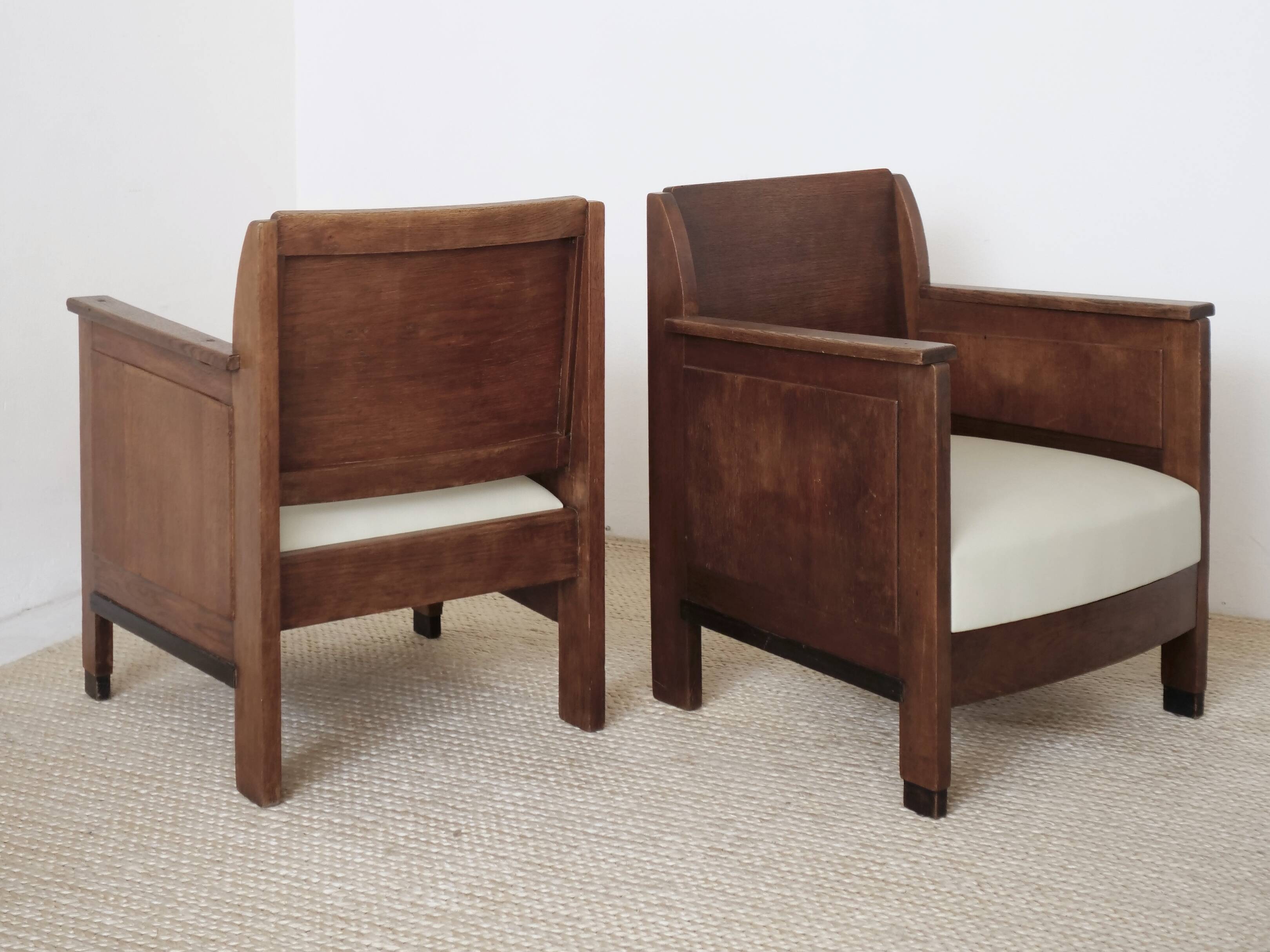 Art Deco armchairs Haagse School the pair