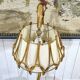 Lampadaire en rotin des années 70