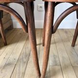 Set of 5 baumann bistro chairs in bent wood stamped xxth