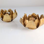 Pair of floral gilt metal wall sconces, Hans Kögl, 1970s