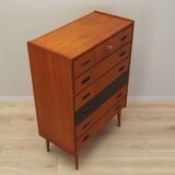 Teak chest of drawers, Danish design, 1970s, production: Denmark
