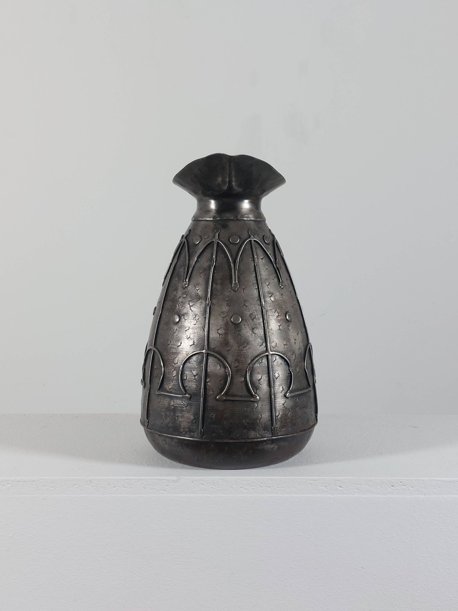 Rare hand-forged metal pitcher and craftsmanship from France.