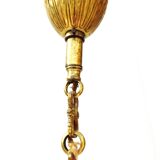 3-branched chandelier in gilded bronze.